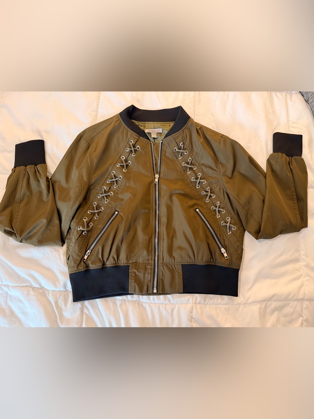 Cropped bomber jacket